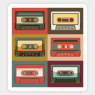 Collection of vintage cassettes Sticker